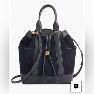 NWOT Veronica Beard NAVY SUEDE GOODY MULTI WEAR BAG